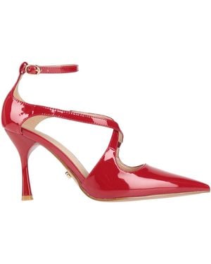 Twenty Four Haitch Court Shoes Textile Fibres - Red