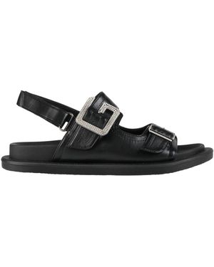 Gaelle Paris Sandals Leather - Black