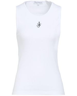 JW Anderson Tank Top Organic Cotton, Elastane - White