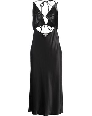 Matériel Midi Dress Polyester, Silk, Elastane - Black