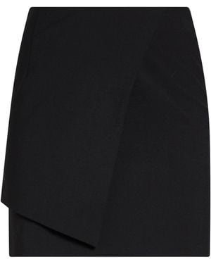 Dondup Mini Skirt Polyester, Virgin Wool, Elastane - Black