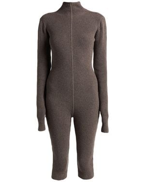 Rick Owens Taupe Playsuit Cashmere, Wool - Brown
