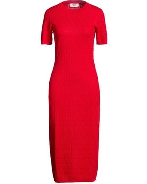 Fendi Midi-Kleid - Rot