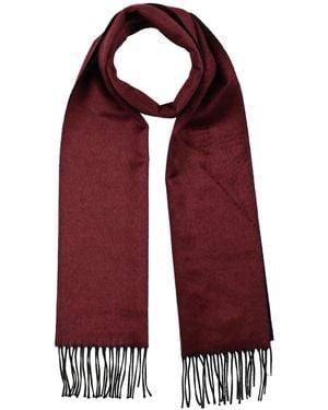 Corneliani Burgundy Scarf Silk, Cashmere - Red