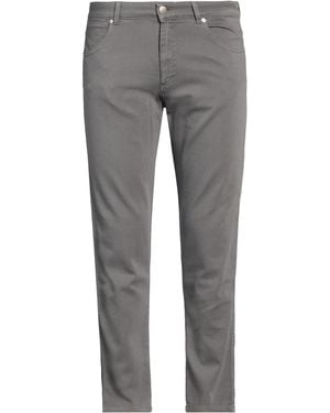 DW DENIM WORLD Pants Cotton, Elastane - Gray