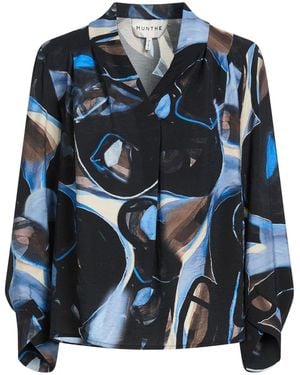 Munthe Top Ecovero Viscose, Polyamide - Blue