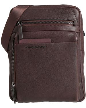 Piquadro Dark Cross-Body Bag Cow Leather - Brown