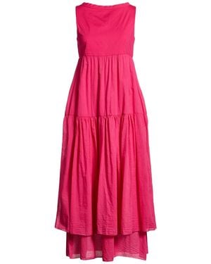 TREBARRABI® Fuchsia Midi Dress Cotton - Pink