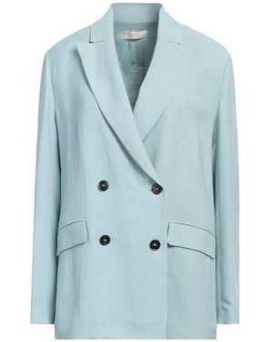 Antonelli Blazer Viscose, Linen - Blue
