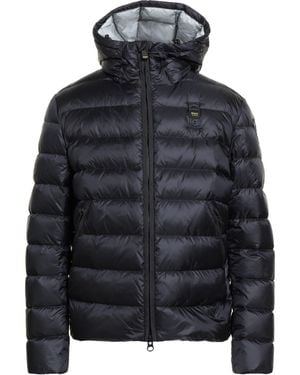 Blauer Pufferjacke & Daunenjacke - Schwarz