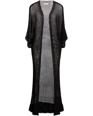 Kontatto Cardigan Viscose, Metallic Polyester - Black