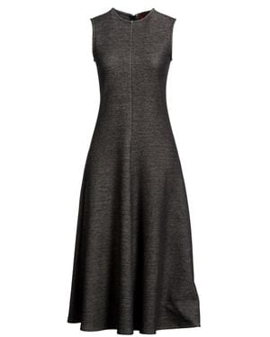 MAX&Co. Charcoal Midi Dress Cotton, Elastane - Black