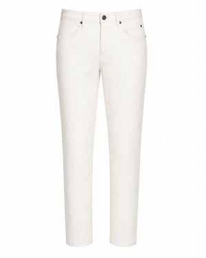 Siviglia Cream Pants Cotton, Elastane - White
