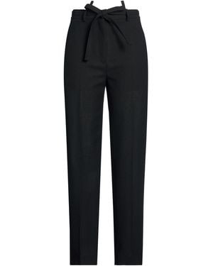 Jil Sander Pants Wool, Cow Leather - Black