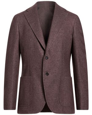 Tombolini Burgundy Blazer Wool, Polyester - Purple
