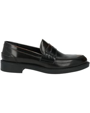 Frau Dark Loafers Leather - Black