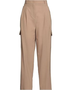Semicouture Trousers Polyester, Virgin Wool, Elastane - Natural