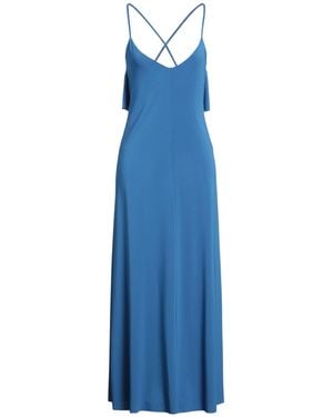 Kaos Azure Maxi Dress Acetate, Polyamide, Elastane - Blue