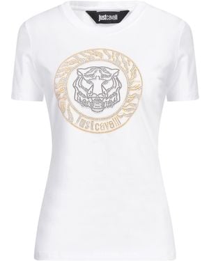Just Cavalli T-Shirt Cotton, Elastane - White