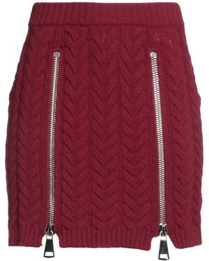 ELEONORA GOTTARDI Burgundy Mini Skirt Wool, Cashmere - Red