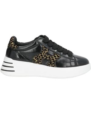 Hogan Trainers Leather, Textile Fibres - Black
