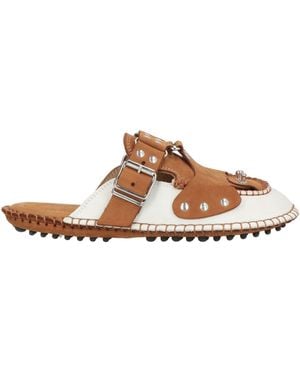 13 09 SR Camel Mules & Clogs Leather - Brown