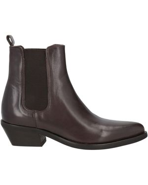 Carmens Chocolate Ankle Boots Leather - Brown