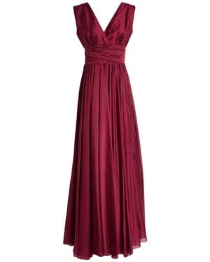 RUE DU BAC Burgundy Maxi Dress Lyocell, Polyester - Purple