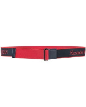 McQueen Belt Textile Fibres - Red