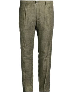 Michael Coal Military Pants Linen, Virgin Wool - Green