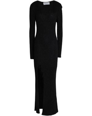 ERMANNO FIRENZE Maxi Dress Viscose, Metallic Polyester - Black