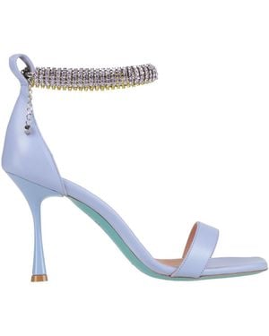 Fratelli Russo Lilac Sandals Leather - Blue