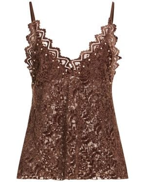 Motel Top Polyester, Elastane - Brown