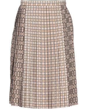 Burberry Midi Skirt - Natural