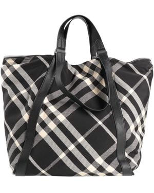 Burberry Duffel Bags Textile Fibres, Leather - Black