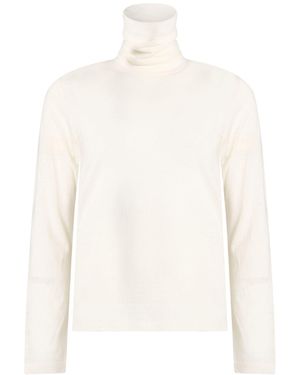 Daniele Fiesoli Collezione N_01 Ivory Turtleneck Cotton, Wool - White