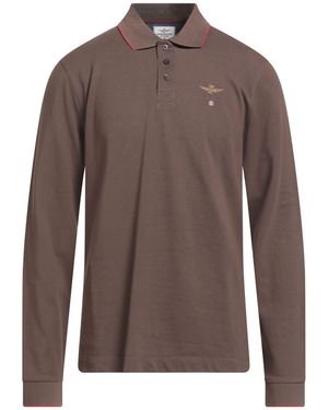 Aeronautica Militare Dark Polo Shirt Cotton - Brown