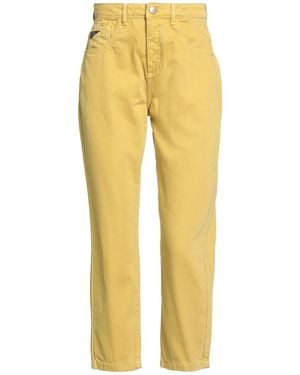 Yes-Zee Mustard Pants Cotton - Yellow