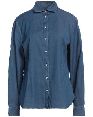 Barba Napoli Denim Shirt Cotton, Elastane - Blue