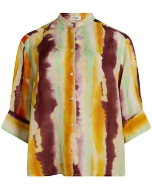 Ottod'Ame Shirt Viscose, Linen - Orange
