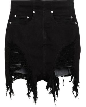 Rick Owens Denim Shorts Cotton, Elastomultiester - Black