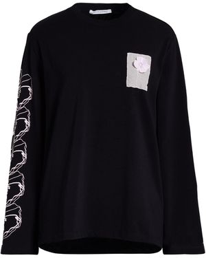 Cecilie Bahnsen T-Shirt Organic Cotton, Elastane, Silk, Cotton, Polyester - Black