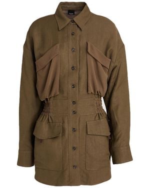 Pinko Military Jacket Viscose, Linen, Polyester - Green