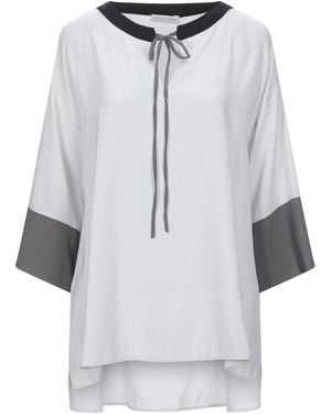 Le Tricot Perugia Top Silk, Elastane - Gray