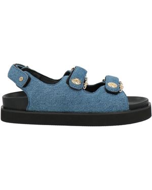 Maje Sandals Textile Fibres - Blue