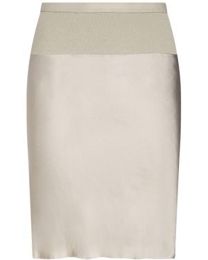 Rick Owens Light Mini Skirt Acetate, Viscose - White
