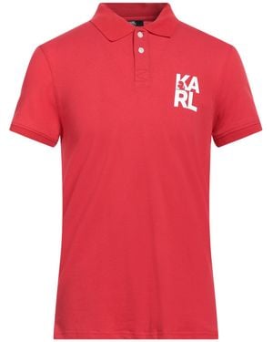 KARL LAGERFELD Polo Shirt - Red
