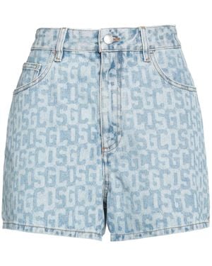 Gcds Denim Shorts Cotton - Blue