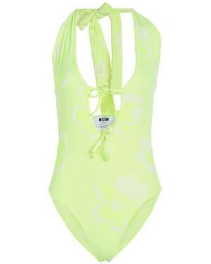 MSGM Bodysuit Polyester, Elastane - Green