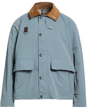 Barbour Slate Jacket Polyamide, Cotton, Cow Leather - Blue